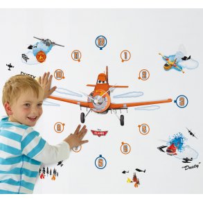 Fly Wallstickers med Ur