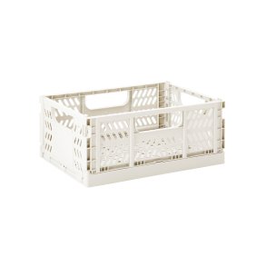 3 Sprouts Modern Folding Crate - Medium, Cream