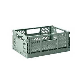 3 Sprouts Modern Folding Crate - Medium, Green