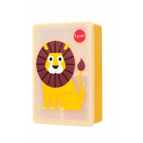 3 Sprouts Silicone Bento Food Box, Lion/Yellow