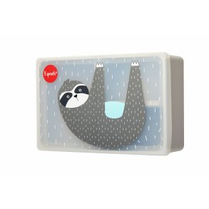 3 Sprouts Silicone Bento Food Box, Sloth/Gray