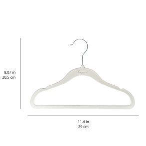3 Sprouts Velvet Hanger (Set of 15), Seafoam