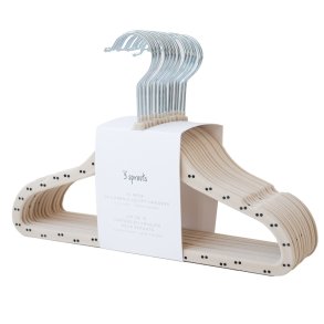 3 Sprouts Velour hngare (15 st), Double dot beige