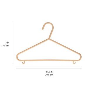 3 Sprouts Wheat straw hanger (Set of 15), Brown
