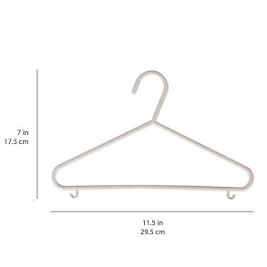 3 Sprouts Wheat straw hanger (Set of 15), Gray