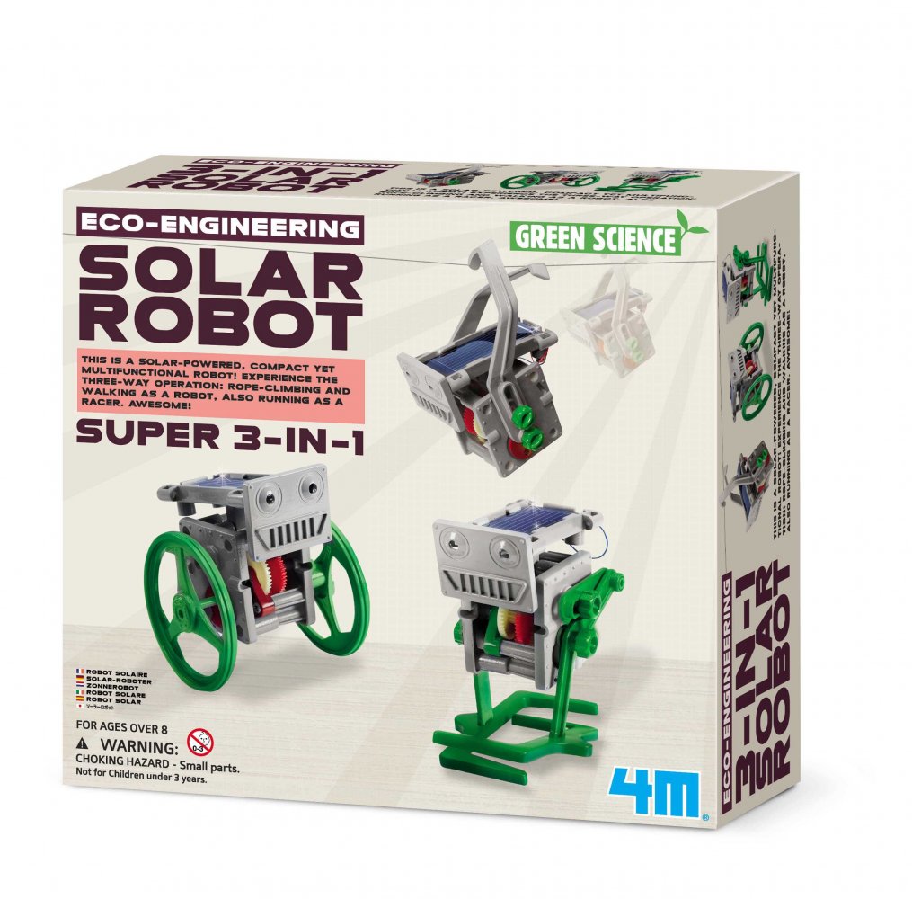 Eco Byg din egen Mini Soldrevet Robot - 4M - Onlinekids.dk