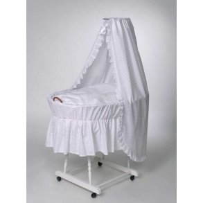 Babytrold Vuggemontering Broderi Anglaise - kurv