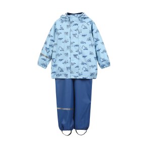 CeLaVi Regnst med fleecefoer i halskraven, Cerulean