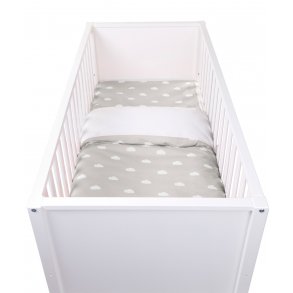 Childwood by Childhome Snoozy Clouds Juniorbddset 100x140 cm, Musgr