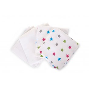 Childwood by Childhome 5 stk. Stofbleer, Tetra pasteller m/u stjerner