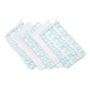 Childwood by Childhome 5 stk. Stofbleer, Tetra Lars og Lotti design, Mint bl/hvid