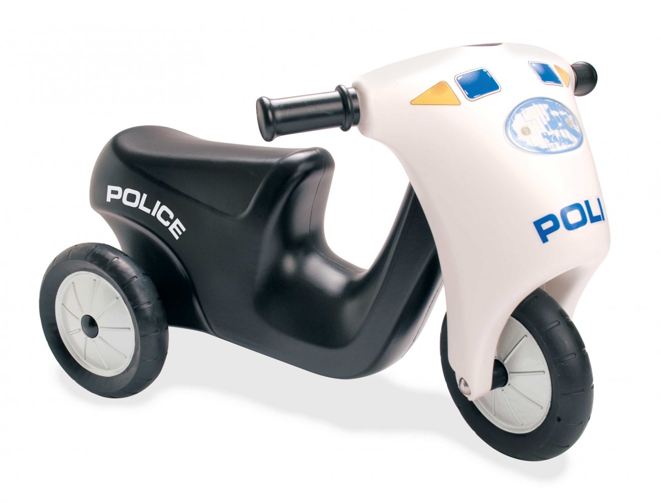 segment svag afsked Dantoy Politi Scooter med Gummihjul og Anhængertræk - Dantoy - Lillelykke
