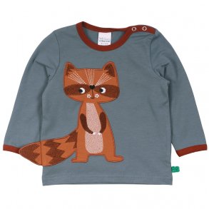 Fred's World T-shirt LS, Hello racoon/stormy blue