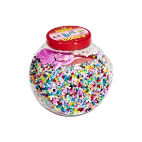 Hama Midi plasthink med prlor och prlplattor, Blomma/sjjungfru/fyrkant/rd