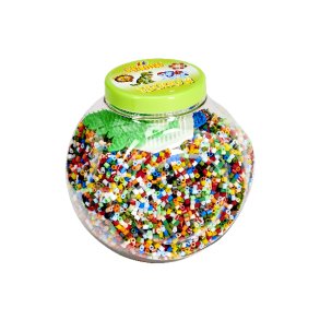 Hama Midi plasthink med prlor och prlplattor, Elefant/dinosaurie/sexkant/grn