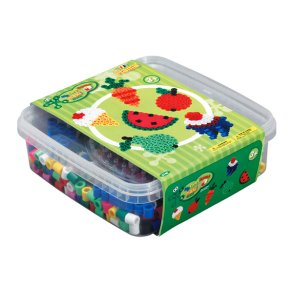 Hama Maxi perler og stiftplade i plastbeholder, Rund