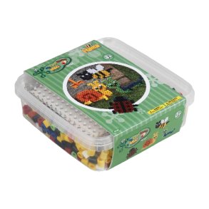 Hama Maxi perler og stiftplade i plastbeholder, Firkantet