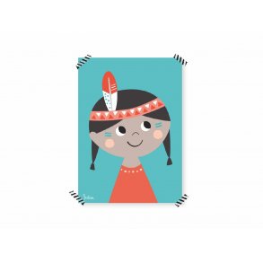 Julica Miniaffisch 21x29.7cm, Tipikids/Indian-Tjej