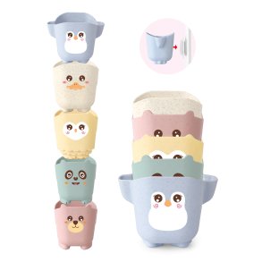 Kinder and Kids BIOplast badleksak stapelkopp med hl (5 st.)