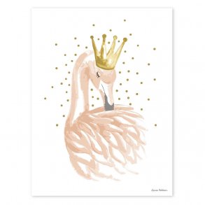 Lilipinso Affisch 30x40cm, Lucie Bellion/Svan med krona