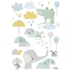 Lilipinso Wallstickers, Dawn Machell/Elefant og Krokodille