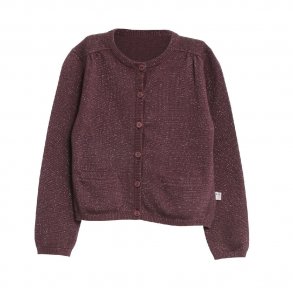 Wheat Junior Cardigan Ibi i Bordeaux