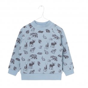 Mini A Ture Jannic Bluse med Print, Cashmere Blue