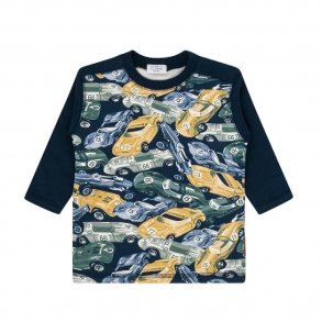 Hust and Claire Sweatshirt Sune med Racerbil Print, Blues