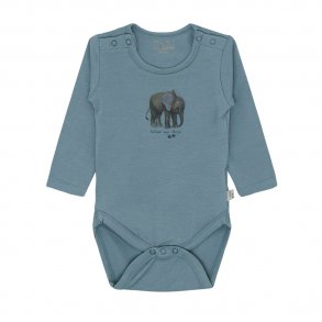 Hust and Claire Bebe Bodystocking L/SL m. Elefant - Bl