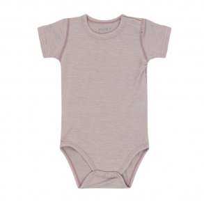 Hust and Claire Bue Bodystocking i Lavendelstribet Bambus