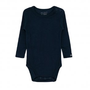 Hust and Claire Buggi Rib Bambus Bodystocking i Bl