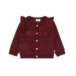 Hust and Claire Cornelia Cardigan med Glimmer, Mahogany