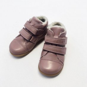 Pom Pom Starter Sko i Uld med Velcro, Old Rose