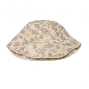 Mini A Ture Birgitta Hat med Blomsterprint, Creme De Peche