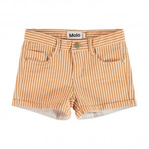 Molo Audrey Shorts, Orange Stribet Denim