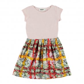 Molo Carla Kjole med Blomster Skrt, Rosa