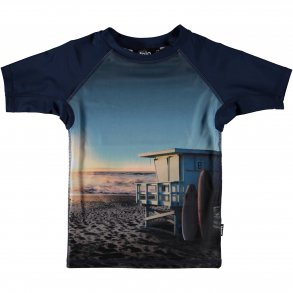 Molo Neptune Bade T-shirt med Strandmotiv