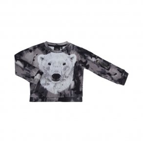 Petit By Sofie Schnoor Sweatshirt med Isbjrn, Grey
