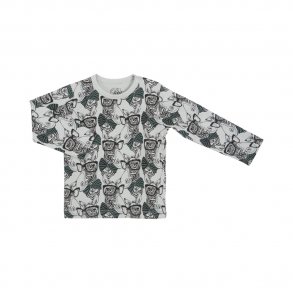 Petit by Sofie Schnoor T-shirt, AOP Zebra/Dusty Green