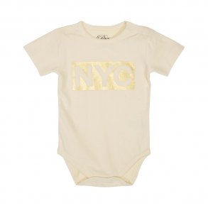 Petit by Sofie Schnoor Body med NYC Print, Light Yellow
