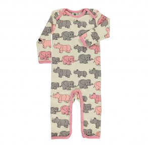 Smfolk Heldragt med Elefantprint i Rosa