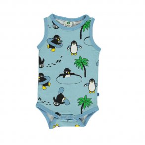 Smfolk Bodystocking i Bl m. Pingviner