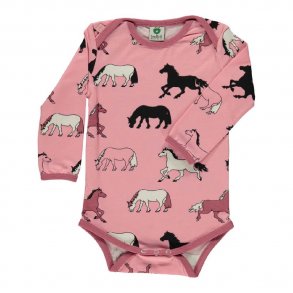 Smfolk Body i Lyserd med Hesteprint