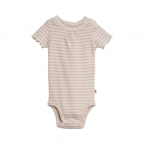 Wheat Kortrmet Rib Body m. Striber og Blonder