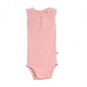 Wheat Rib Body Uden rmer i Lys Rosa