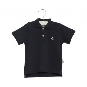 Wheat Kortrmet Polo med Anker i Navy