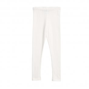 Wheat Rib Leggings i Hvid