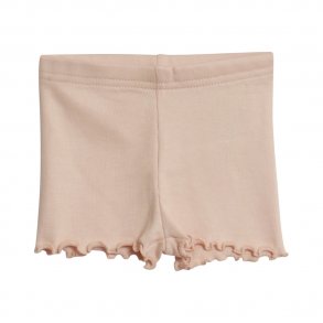 Wheat Rib Baby Shorts i Powder