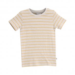 Wheat Wagner T-Shirt Grmeleret m. Gule striber