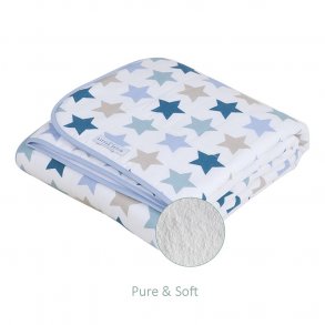 Little Dutch Bedspread, Pure & Soft, 110 cm x 140 cm, Mixed stars, Mint